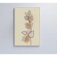 Quadro Abstrato Folhas 2 90x60 Cm Vidro Impresso - 1