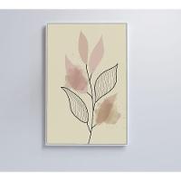 Quadro Abstrato Folhas 4 60x40 Cm Tecido Canvas - 1
