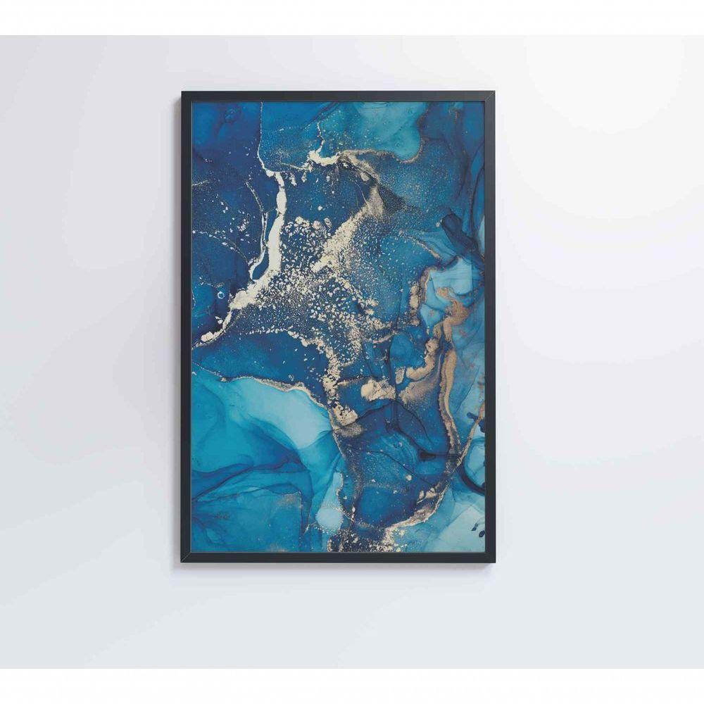 Quadro Mármore Azul 80x120 Cm Vidro Impresso - 2