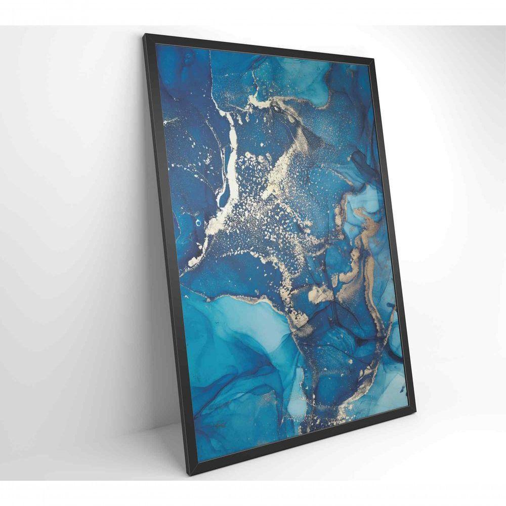 Quadro Mármore Azul 80x120 Cm Vidro Impresso - 8
