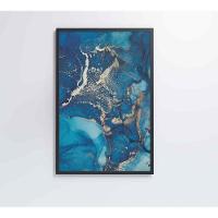 Quadro Mármore Azul 80x120 Cm Vidro Impresso - 2