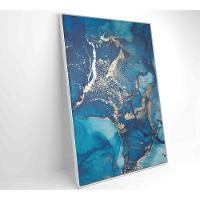 Quadro Mármore Azul 80x120 Cm Vidro Impresso - 6