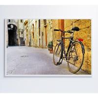 Quadro Bicicleta Clássica Na Viela 120x80 Cm Tecido Canvas - 6
