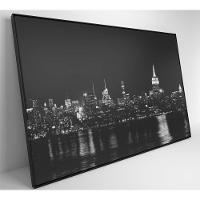 Quadro Rio Hudson Preto E Branco 90x60 Cm Tecido Canvas - 6