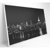 Quadro Rio Hudson Preto E Branco 90x60 Cm Tecido Canvas - 9