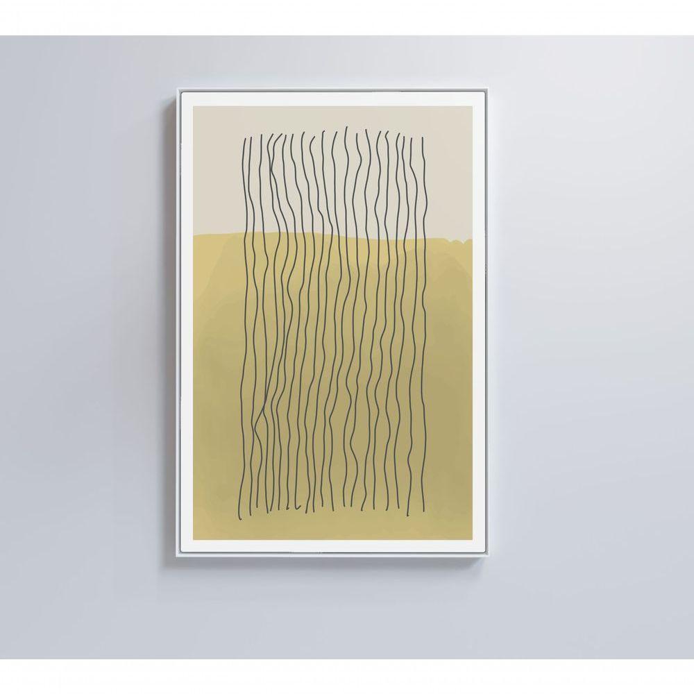 Quadro Abstrato Linhas 90x60 Cm Tecido Canvas - 1