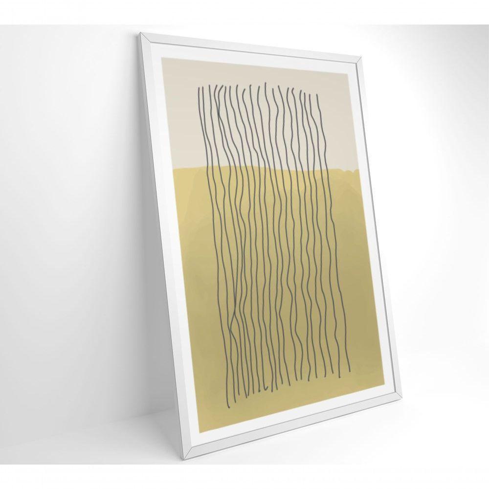 Quadro Abstrato Linhas 90x60 Cm Tecido Canvas - 8