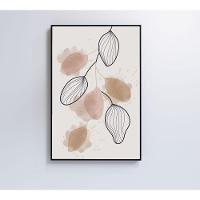 Quadro Abstrato Folhas 90x60 Cm Tecido Canvas - 3