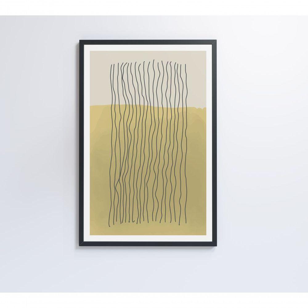 Quadro Abstrato Linhas 60x40 Cm Vidro Impresso - 3