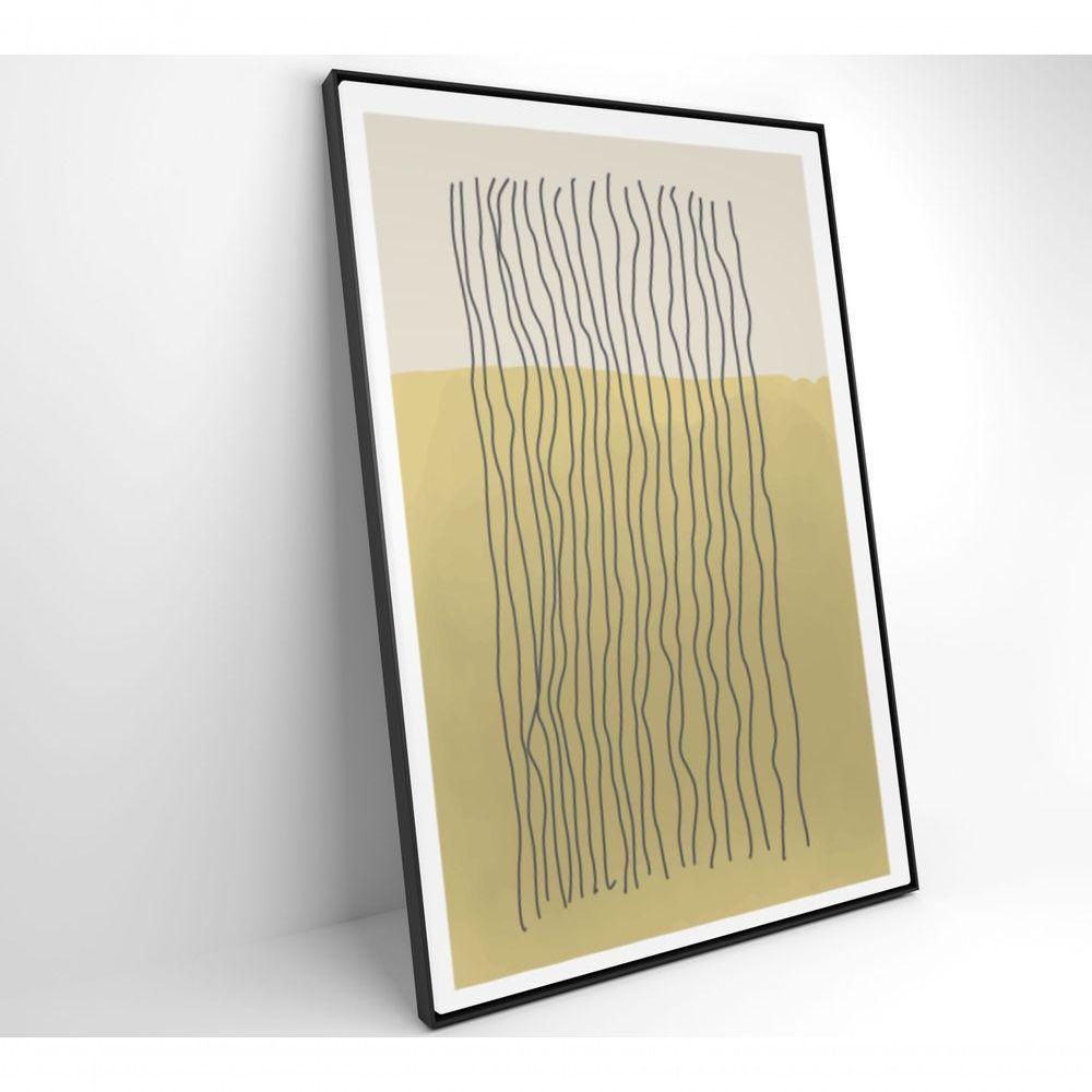 Quadro Abstrato Linhas 60x40 Cm Vidro Impresso - 5