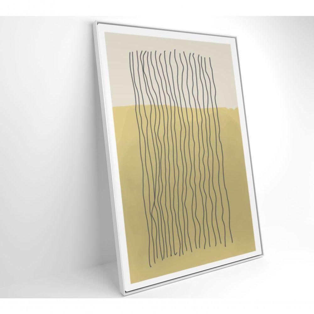 Quadro Abstrato Linhas 60x40 Cm Vidro Impresso - 6