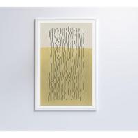 Quadro Abstrato Linhas 60x40 Cm Vidro Impresso - 2