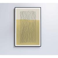 Quadro Abstrato Linhas 60x40 Cm Vidro Impresso