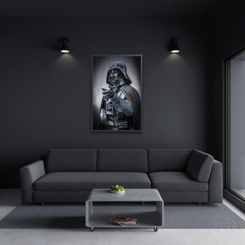 Quadro Darth Vader 120x80 Cm Vidro Impresso - 1