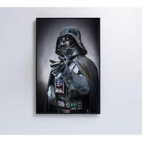 Quadro Darth Vader 120x80 Cm Vidro Impresso