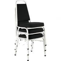 Kit Com 3 Cadeiras Empilháveis Linha Hotel Plus Preto - 1