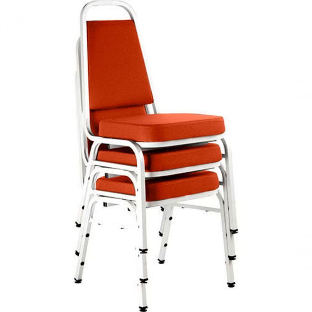 Kit Com 3 Cadeiras Empilháveis Linha Hotel Plus Vermelho - 1