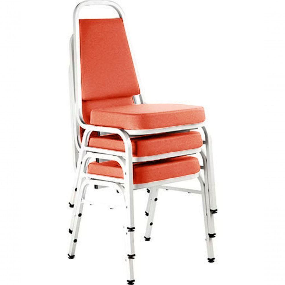 Kit Com 3 Cadeiras Empilháveis Linha Hotel Plus Vermelho - 1