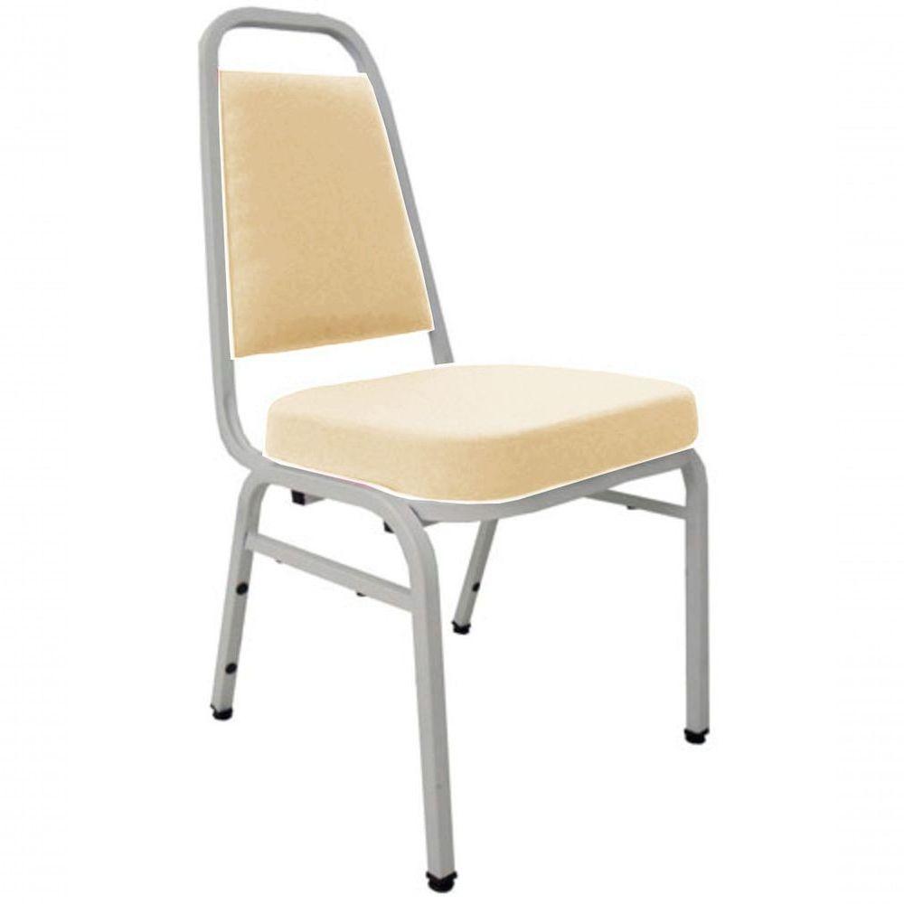 Cadeira Empilhável Para Auditórios Linha Hotel Plus Bege - 1