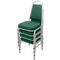 Kit Com 4 Cadeiras Empilháveis Linha Hotel Plus Verde - 1