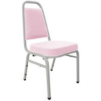 Cadeira Empilhável Para Auditórios Linha Hotel Plus Rosa - 1