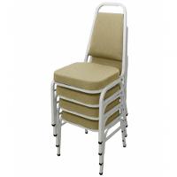 Kit Com 4 Cadeiras Empilháveis Linha Hotel Plus Bege - 1