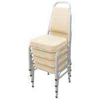 Kit Com 4 Cadeiras Empilháveis Linha Hotel Plus Bege - 1