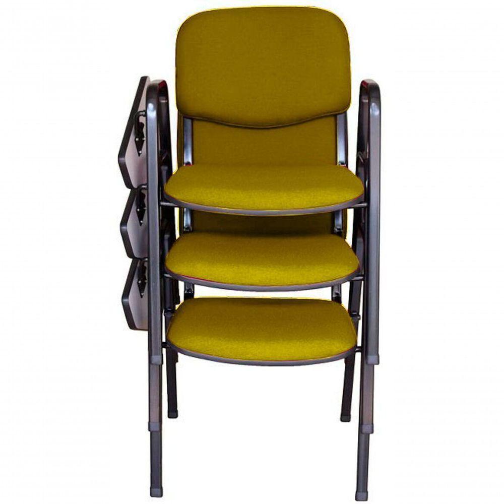 03 Cadeiras Universitárias Linha Hotel Auditório Amarelo - 2