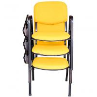 03 Cadeiras Universitárias Linha Hotel Auditório Amarelo - 3