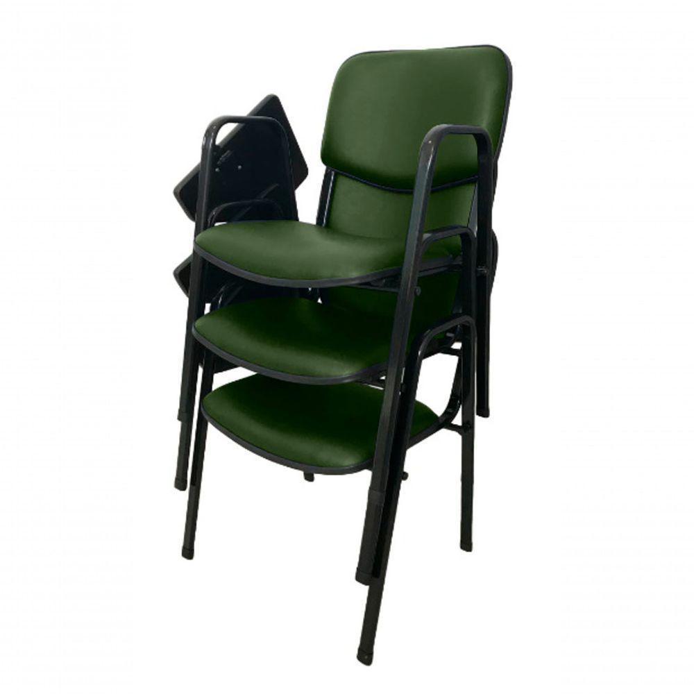 03 Cadeiras Universitárias Linha Hotel Auditório Verde - 1
