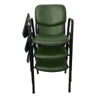 03 Cadeiras Universitárias Linha Hotel Auditório Verde - 2