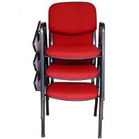 03 Cadeiras Universitárias Linha Hotel Auditório Vermelho - 2