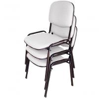 03 Cadeiras Para Auditórios Linha Hotel Auditório Branco - 1