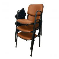 03 Cadeiras Universitárias Linha Hotel Auditório Marrom - 1