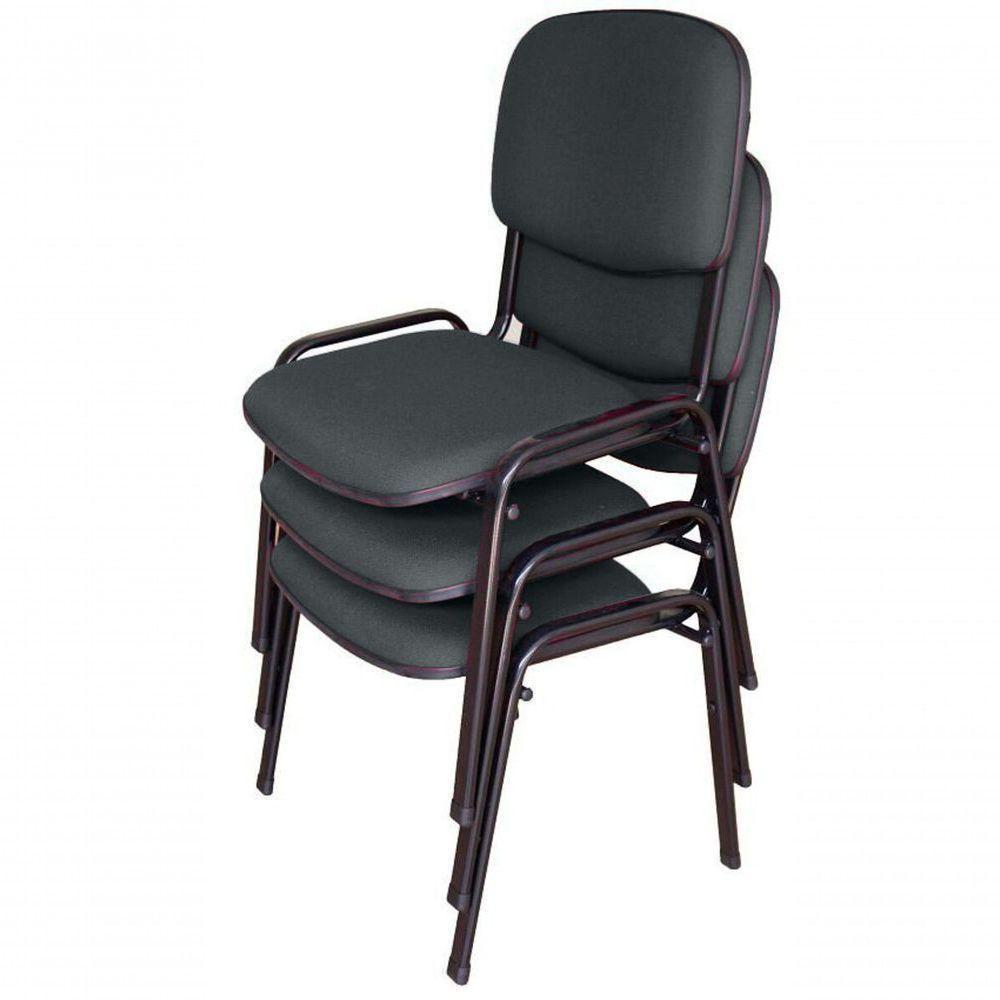 03 Cadeiras Para Auditórios Linha Hotel Auditório Cinza - 1