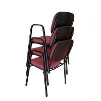 03 Cadeiras Para Auditórios Linha Hotel Auditório Vermelho - 3