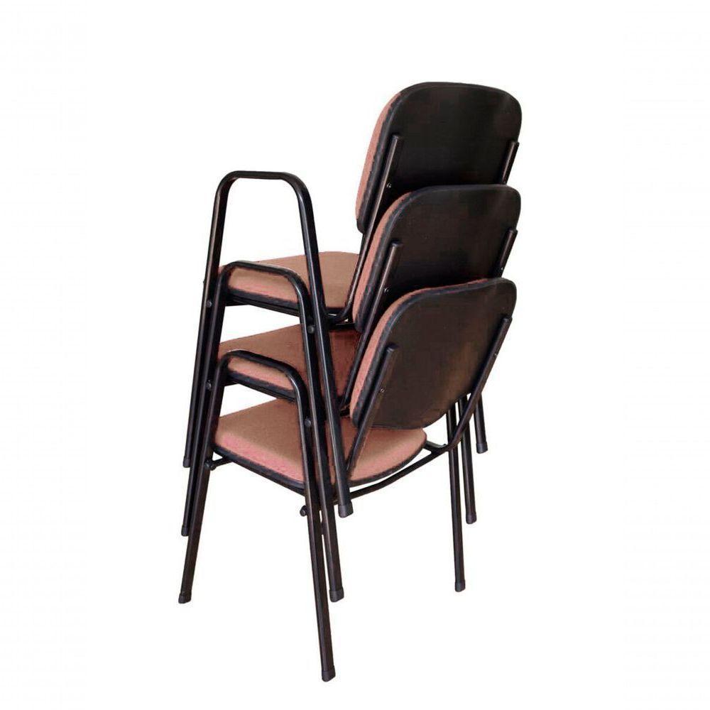 03 Cadeiras Para Auditórios Linha Hotel Auditório Bege - 2