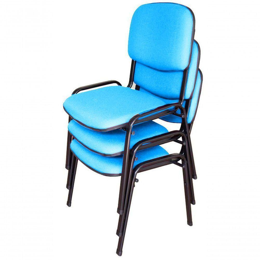 03 Cadeiras Para Auditórios Linha Hotel Auditório Azul - 1