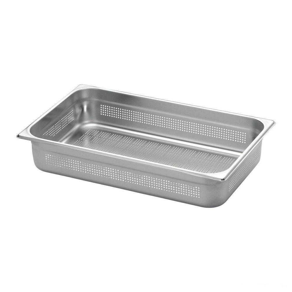 Cuba Perfurada Tramontina Gn 1/1 Em Aço Inox Sem Alças Profundidade 100 Mm - Aço 201 Tramontina - 1