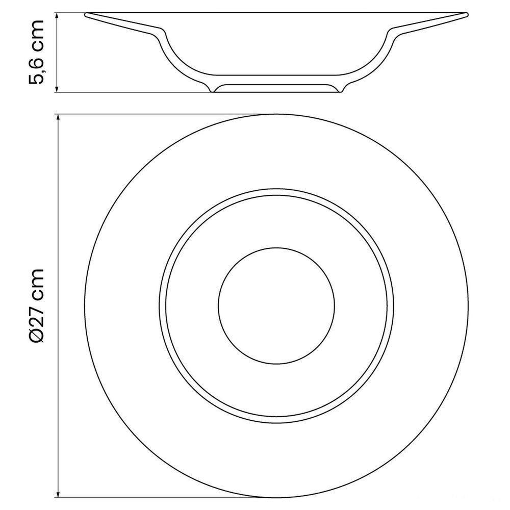 Prato Pasta Tramontina Paola Em Porcelana 27 Cm Tramontina - 3