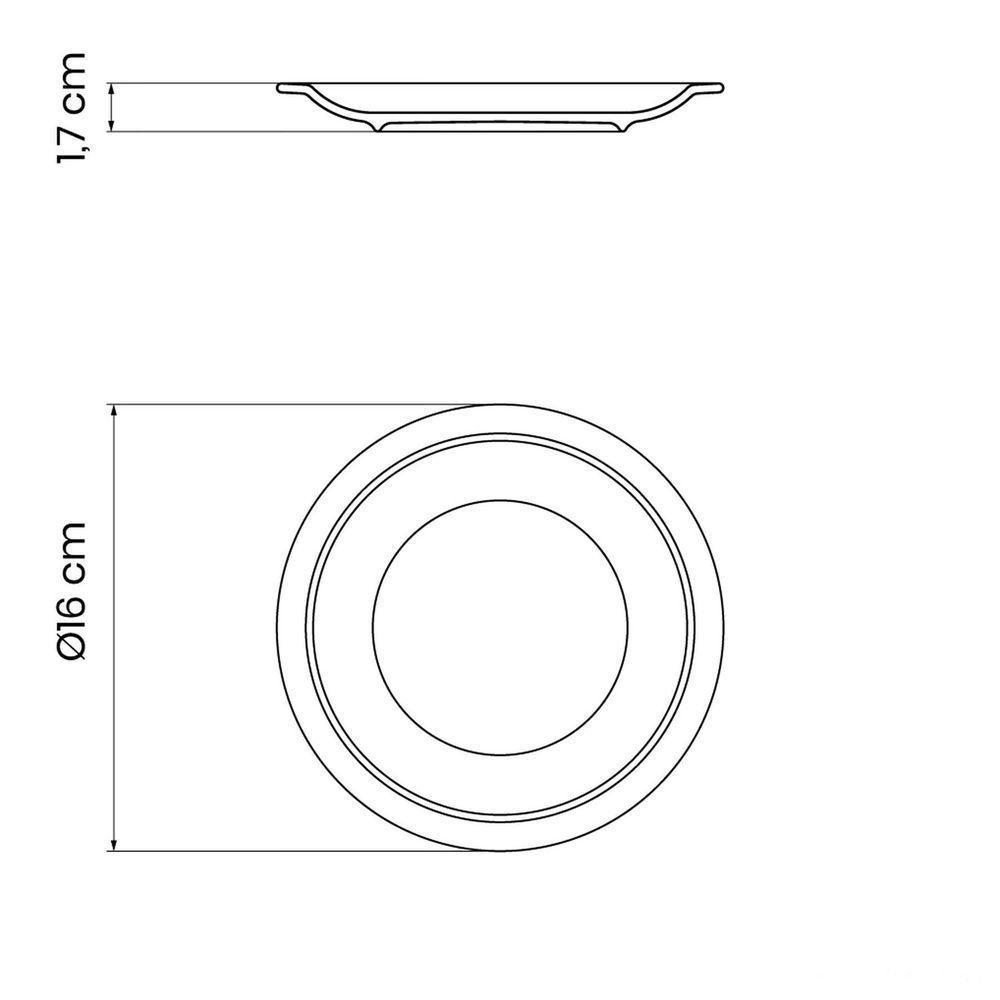 Prato Pão Tramontina Paola Em Porcelana Branca 16 Cm Tramontina - 2