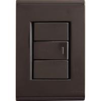 Conjunto 4x2 Com 1 Interruptor Simples 10 A 250 V Tramontina Liz Grafite Tramontina - 1