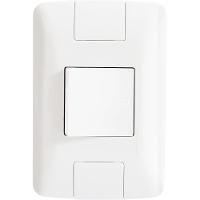 Conjunto 4x2 Com 1 Interruptor Bipolar Simples Tramontina Aria 25 A 250 V Branco Tramontina - 1