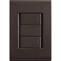 Conjunto 4x2 Com 2 Interruptores Simples 10 A 250 V Tramontina Liz Grafite Tramontina - 1