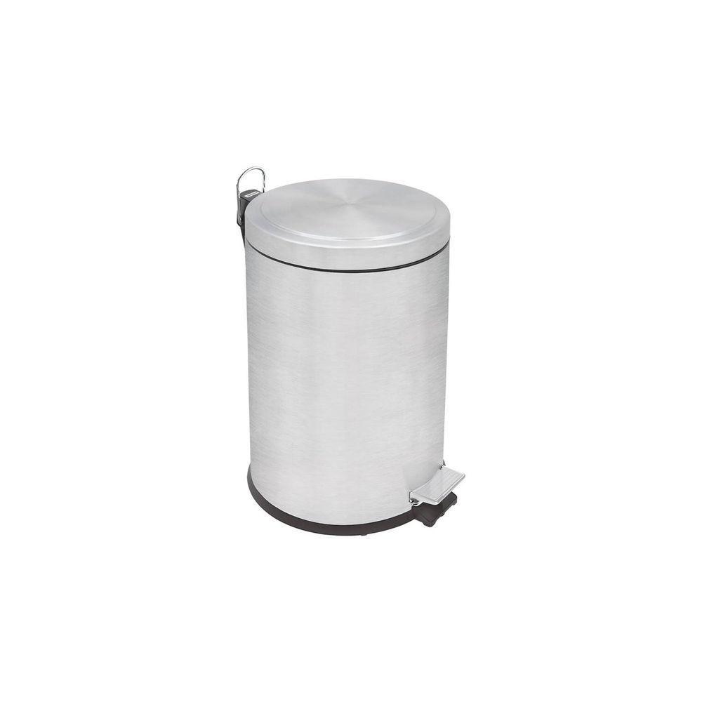 Lixeira Inox Com Pedal Plus Com Acabamento Scotch Brite E Balde Interno Removível 5l - 1