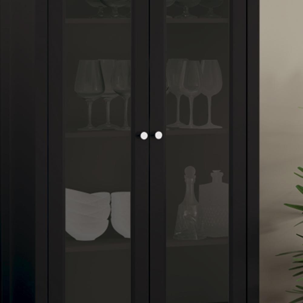 Paneleiro 2 Portas 1 Gaveta Ditália E-954 Preto - 3