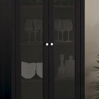 Paneleiro 2 Portas 1 Gaveta Ditália E-954 Preto - 3