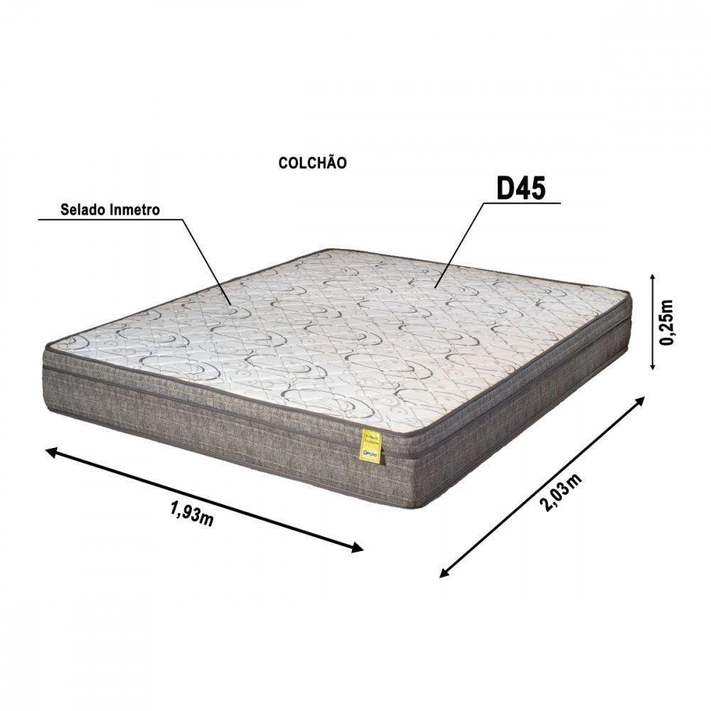 Colchão King De Espuma D-45 Dreemy Mega 193x203x25cm Cinza Com Branco Apolospuma Cinza Com Branco - 3