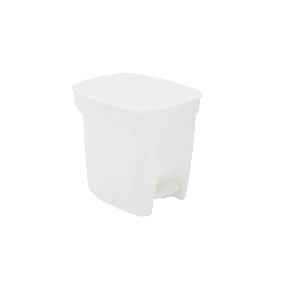 Lixeira Tramontina Basic Compact Em Polipropileno Branco Com Haste Em Aço Galvanizado 7 L Tramontina - 1