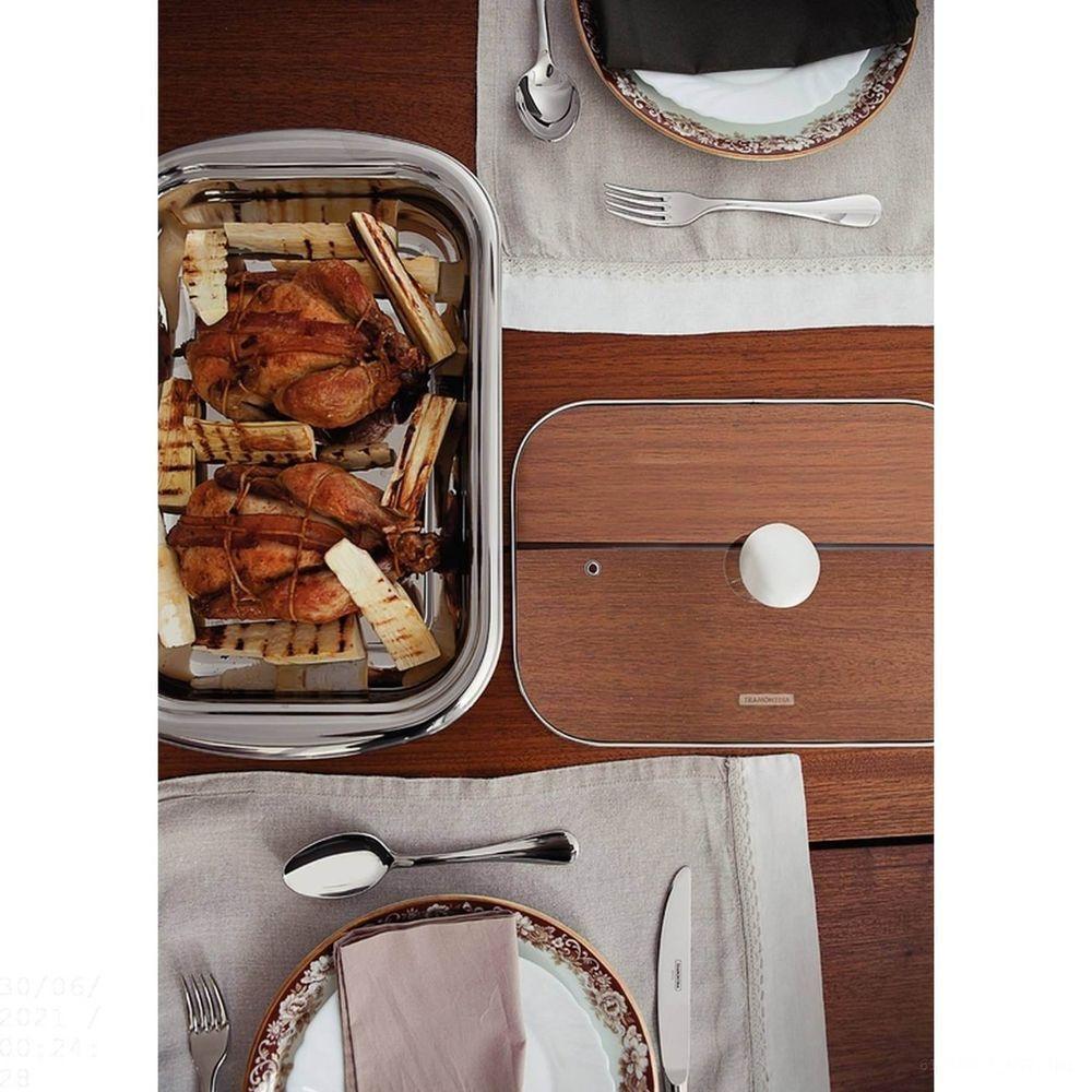 Assadeira Tramontina Cosmos Retangular Em Aço Inox 52 Cm 7,2 L Tramontina - 5